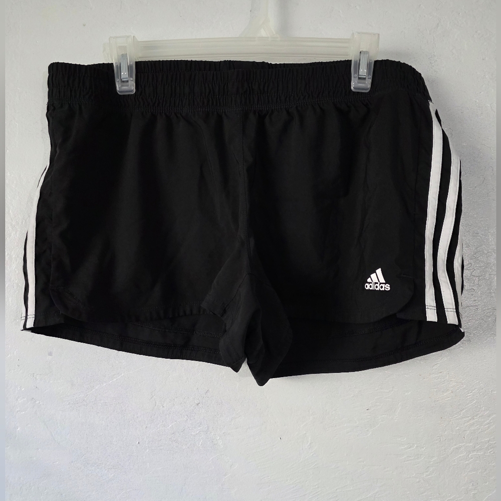 Adidas Black and White Women's Shorts